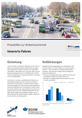 Vorschaubild der PDF-Datei Praxishilfen zur Verkehrssicherheit: Innerorts