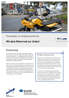 Vorschaubild der PDF-Datei Praxishilfen zur Verkehrssicherheit: Mit dem Motorrad zur Arbeit