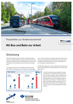 Vorschaubild der PDF-Datei Praxishilfen zur Verkehrssicherheit: Mit Bus und Bahn zur Arbeit