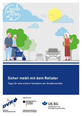 Vorschaubild der PDF-Datei Broschüre „Sicher mobil mit dem Rollator“