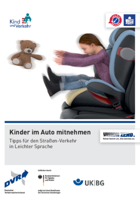 Vorschaubild der PDF-Datei Broschüre: „Kinder im Auto mitnehmen“ (leichte Sprache)