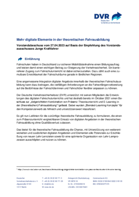 Vorschaubild der PDF-Datei Beschluss: Mehr digitale Elemente in der theoretischen Fahrausbildung