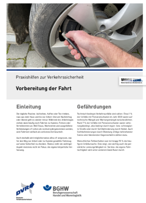 Vorschaubild der PDF-Datei Praxishilfen zur Verkehrssicherheit: Vorbereitung