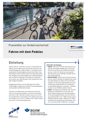 Vorschaubild der PDF-Datei Praxishilfen zur Verkehrssicherheit: Pedelec