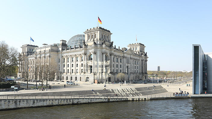 Bundestag vom Wasser aus