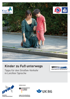 Vorschaubild der PDF-Datei Broschüre: „Kinder zu Fuß unterwegs“ (leichte Sprache)